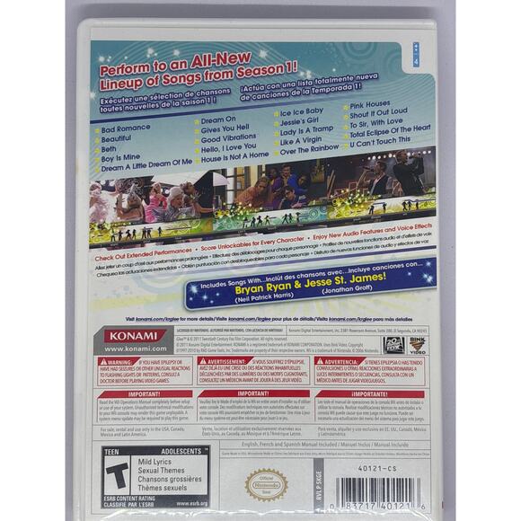 Glee Karaoke Revolution Volume 2 (Nintendo Wii) Includes Manual - Picture 2 of 3